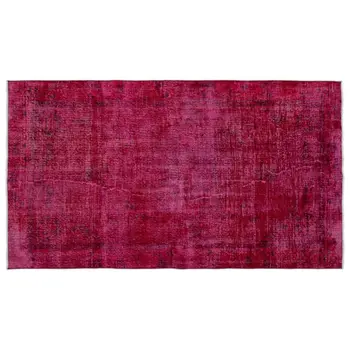 

Handmade Red Vintage Overdyed Turkish Area Rug 153x257 Cm-5'0''X8'5''