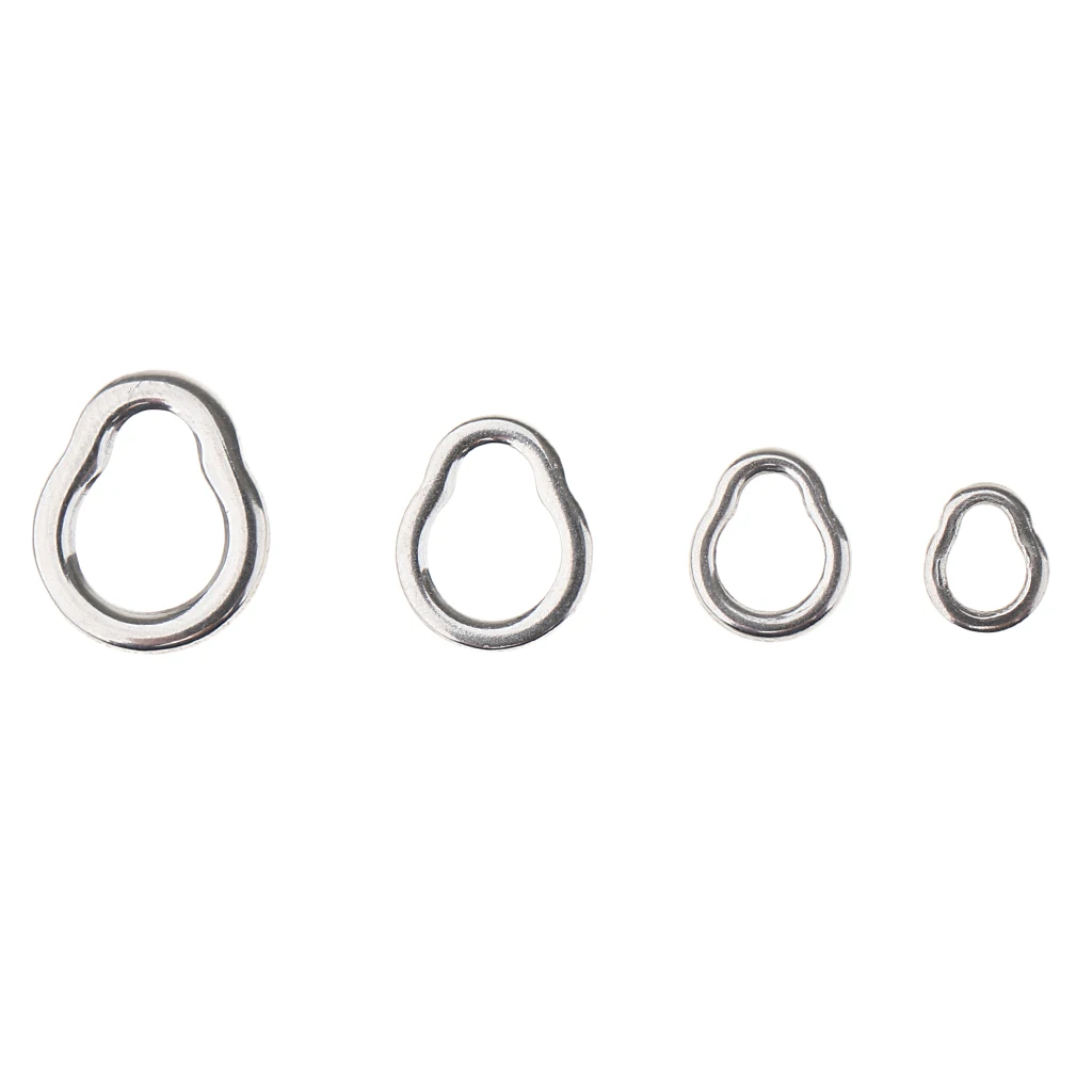 30pcs Stainless Steel Solid Rig Rings for Jigging, Assit Hooks Big Game