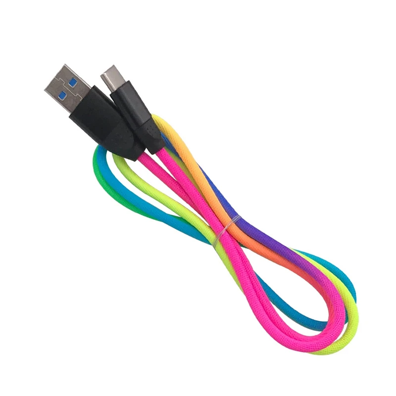Кабель Usb type C 2A адаптер Otg Быстрая зарядка type-C зарядное устройство нейлоновый плетеный кабель для передачи данных конвертер
