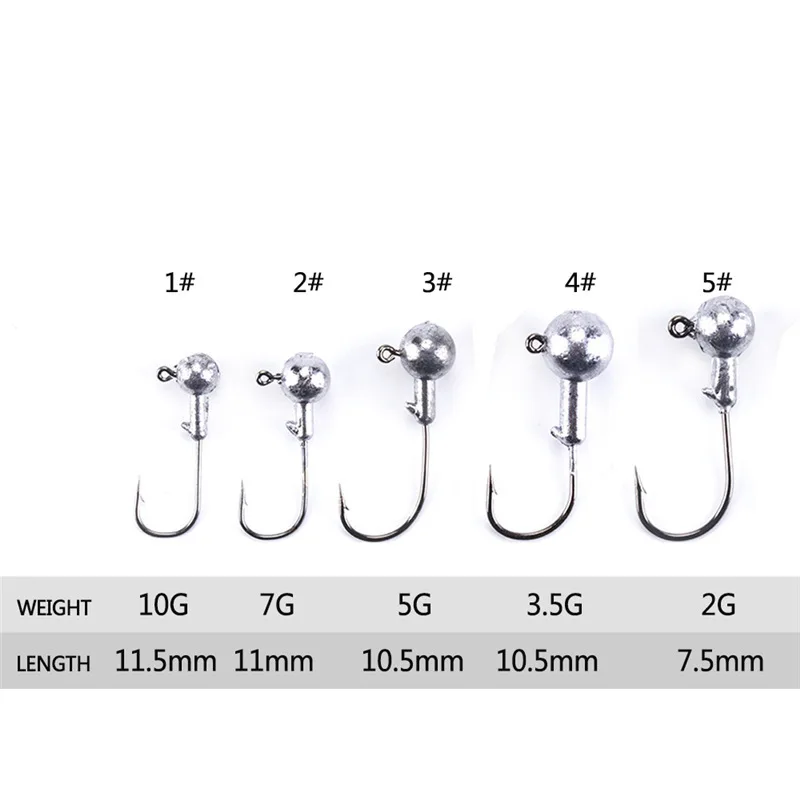 

UNFF Lure Jig Hook Primary Color Jig Hook Set Lure Fishing Falling Hook Set Sinking Fishhook