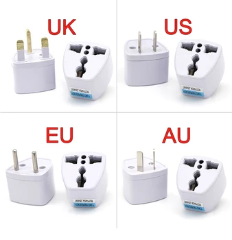 

Universal Travel Power Plug Adapter EU EURO AU US to UK Small Adapter Converter Power Plug Adaptor Connector Easy To Carry