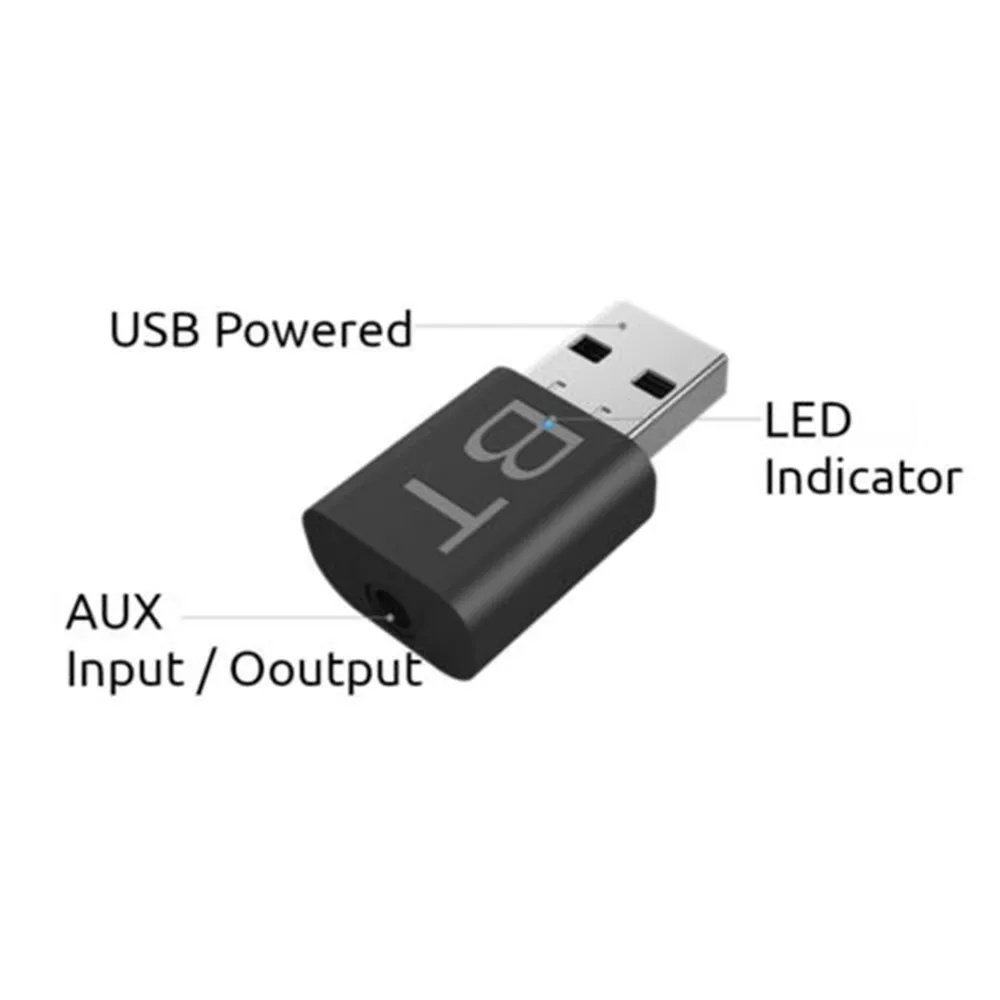 Bluetooth 5.0 Audio 2in1 Receiver Transmitter Mini AUX RCA USB 3.5mm Jack For TV PC A2 Car Kit Wireless Adapter | Автомобили и