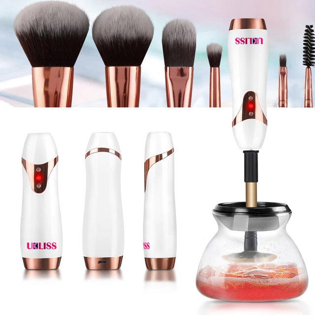 USB Makeup Brush Cleaner Set Automatic Electric Rotating Makeup Brush Cleaner and Dryer Convenient Cleansing Washing Brushes 2