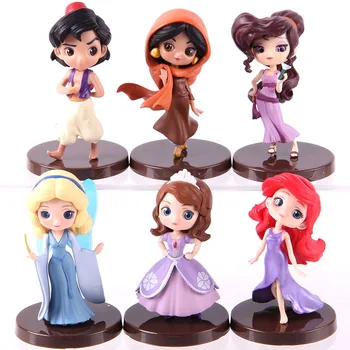 

Q Posket Characters Petit Vol.15 Princess Aladdin Megara Sofia Ariel Blue Fairy Petit PVC Action Figure Toy 3pcs/set