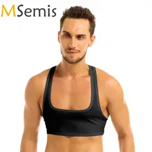 Топы для мужчин s укороченный топ без рукавов Y Back, майка для мужчин, майка для спорта, спортзала, Клубная одежда, сценический костюм