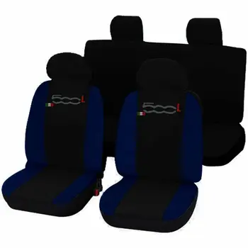 

COPRISEDILI PER FIAT 500L FODERE AUTO COPRI SEDILI BICOLORE BLU SCURO NERO
