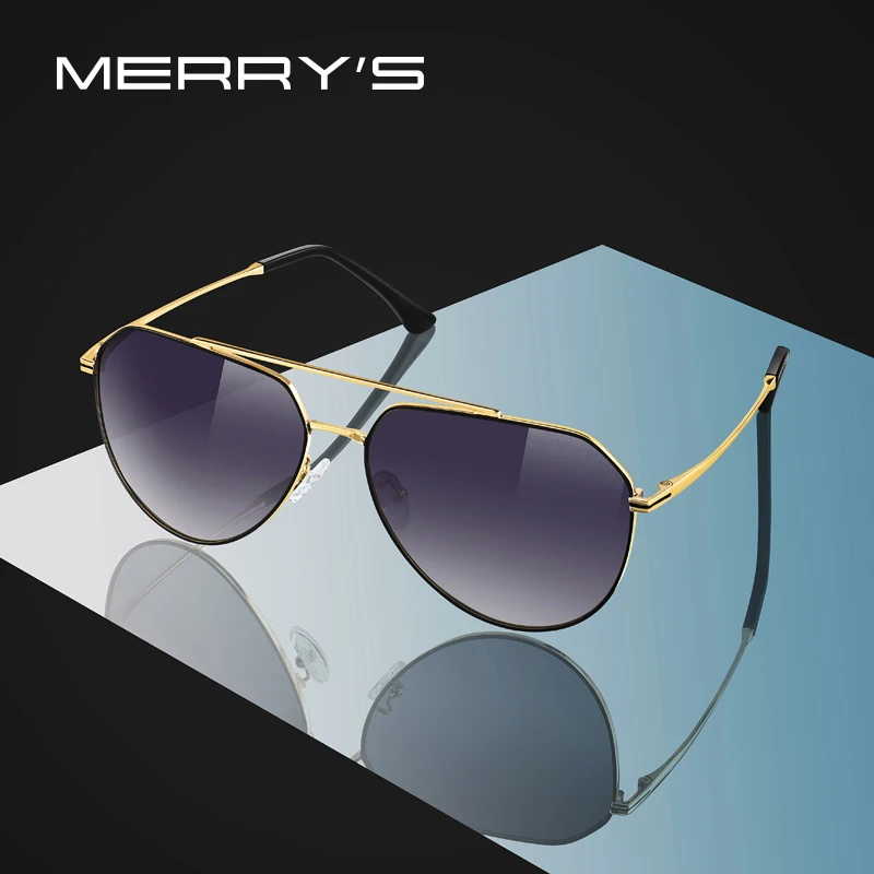 MERRYS gafas de sol clásicas con diseño de piloto para hombre y mujer, lentes de sol polarizadas para conducir, protección UV400, S8238|De los hombres gafas de sol| -