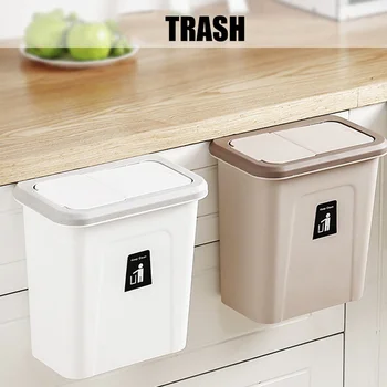 

Push-top Trash Can Chef Hanging Automatic Return Lid for Fruit Vegetable Pericarp can CSV