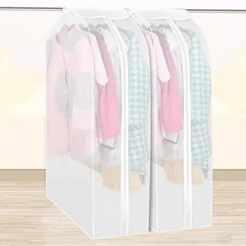 

Translucent Three-dimensional clothing dust cover Dust-proof Reusable Wardrobe Storage Bags for Hanger Coat Clothes Garment Suit