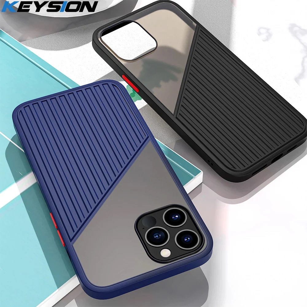 KEYSION противоударный чехол для iPhone 12 Pro Max силиконовый комбинированный задней