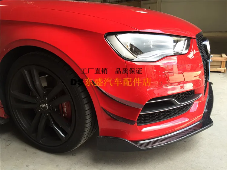 Подходит для Audi A3 S3 RS карбоновое волокно Передняя панель дефлектор Передняя губная дефлектор