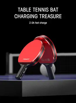 

PISEN Ping Pong Paddle Powerbank 5000mah Mini Power Bank for IPhone Samsung Xiaomi Portable Charger Battery for Huawei