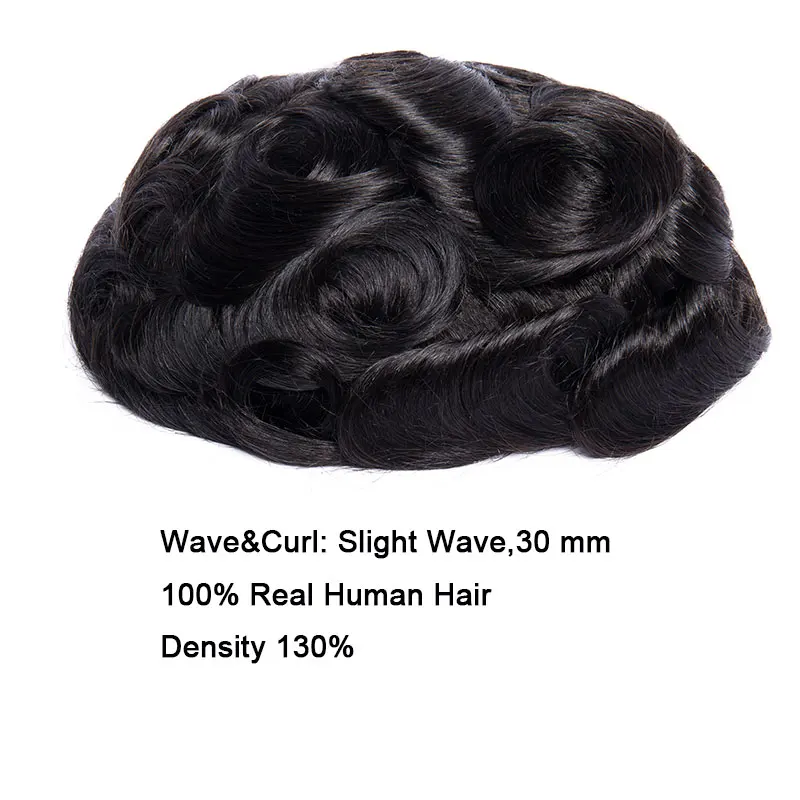 SEGO 6 дюймов 8 ''* 10'' силиконовая основа прочная тонкая кожа накладка из искусственных волос для мужчин чистый цвет человеческие волосы