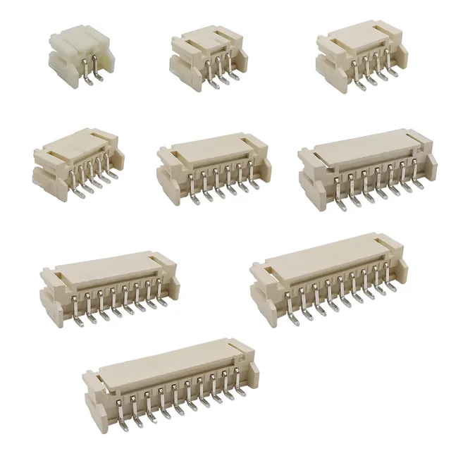 50/100Pcs PH 2.0mm 2/3/4/5/6/7/8Pin Pin Header Connector SMD Horizontal Terminals Wire Socket JST PH2 Connectors 1