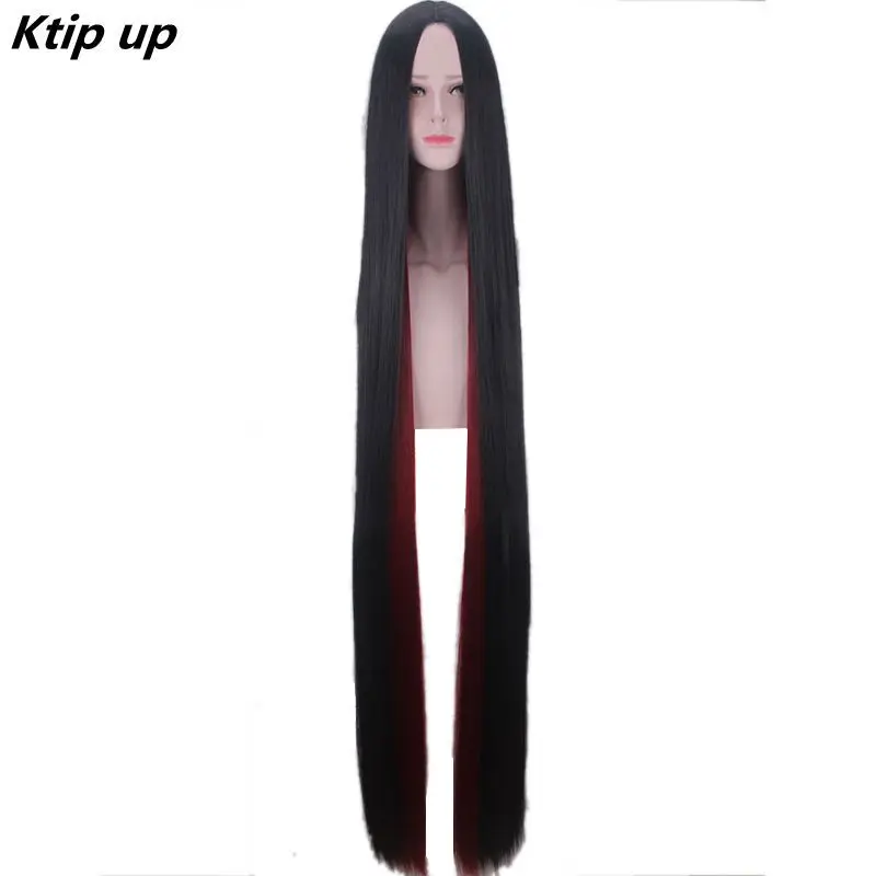 

Ktip Up 150cm Land Of The Lustrous Cosplay Wigs For Women Houseki No Kuni Bort Black Wine Red Straight Synthetic Hair Wig