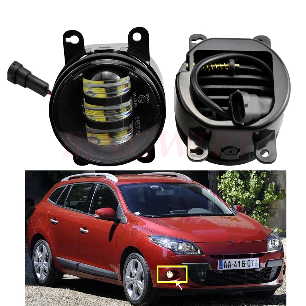2PCS Car Styling LED Fog Lamp headlight For Renault Megane 3 Grandtour KZ0 KZ1 Estate 2008-2015 Duster 2012-2015 | Автомобили и