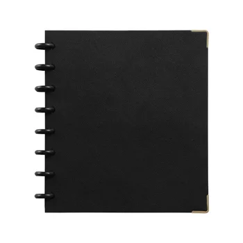 

60 Sheets Insert Office School Refill Pages Eye Protective Detachable Soft PU Shell Travel Journal Loose Leaf Notebook Black Red