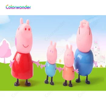 

Photography background Cartoon Pink Pig Family Custom Children Birthday Party Baby Shower Photo Studio Backdrops Banner Vinyl