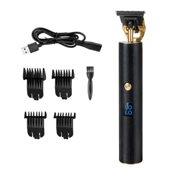 

T9 USB Rechargeable Hair Clipper Beard Shaving Styling Oil Baldheaded Hair Clipper Electric For Hair Salon Family