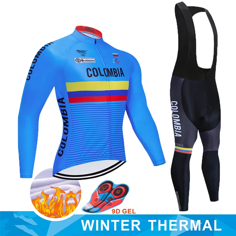 Зима, теплый флисовый комплект с длинным рукавом для езды на велосипеде, комплект для велоспорта, зимняя одежда для велоспорта, Ropa de invierno