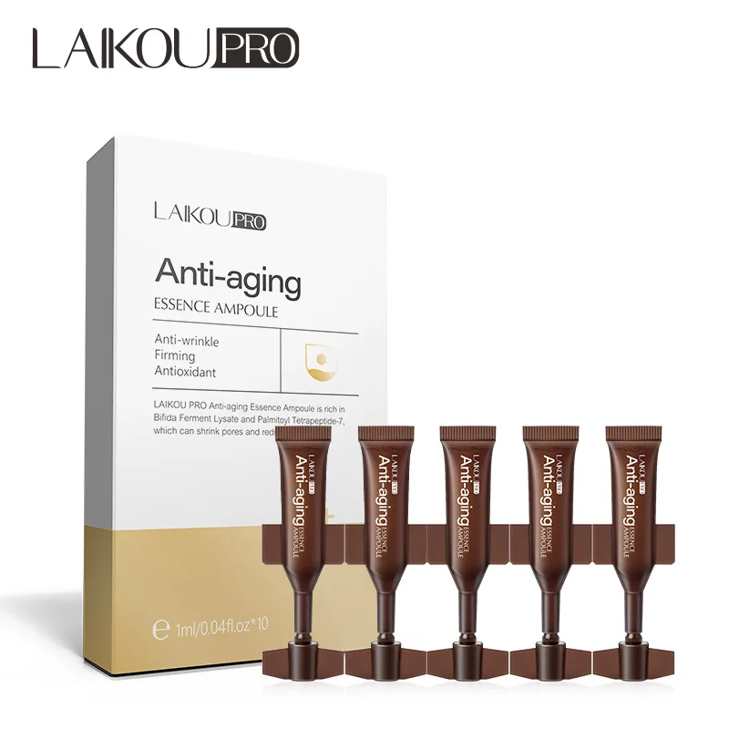 LAIKOU Anti Aging Essence Ampoule Anti Wrinkle Serum Reduce Fine Lines Firming Shrink Pores Repair Nourishing Whiten Skin Care