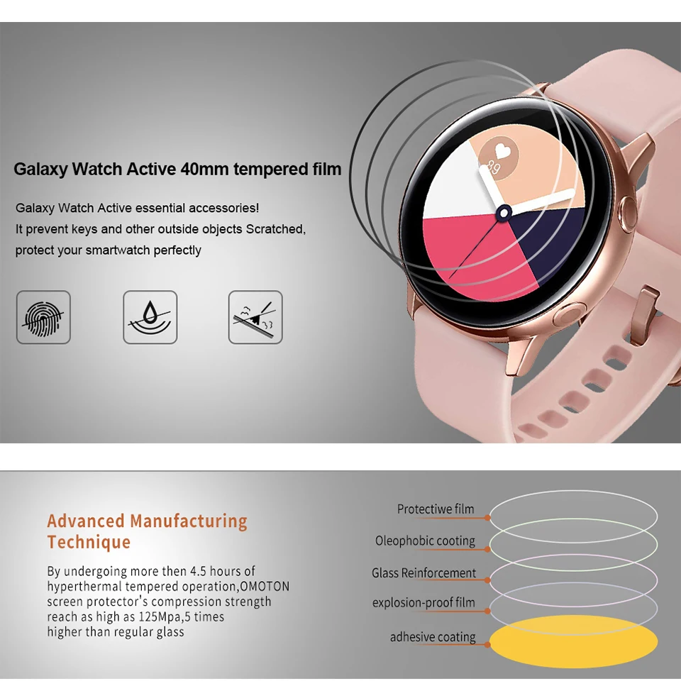 Прозрачная Гидрогелевая пленка для samsung Galaxy Watch Active 2, защита экрана 44 мм, 40 мм, умные часы, мягкая защитная пленка, умные часы 2 1