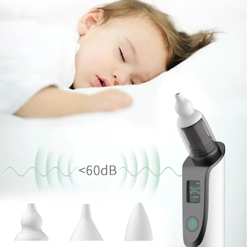 

Baby Nasal Aspirator Snot Sucker Electric Adult Blackhead Remover W/ LCD Screen