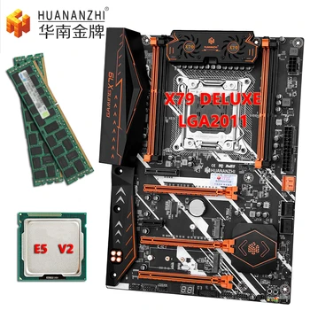 شراءHUANANZHI ديلوكس X79 لوحة أم للكمبيوتر وحدة المعالجة المركزية RAM حزمة 2011 دبوس سطح المكتب لهب إله الحرب Duokai Xeon E5 V2 USB3.0 SATA3 M.2