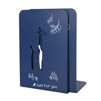 

2pcs Out Book Stand Metal Home Bookends Desktop Organizer Thickened Holder Shelf Cute Support Cartoon Deer School Office