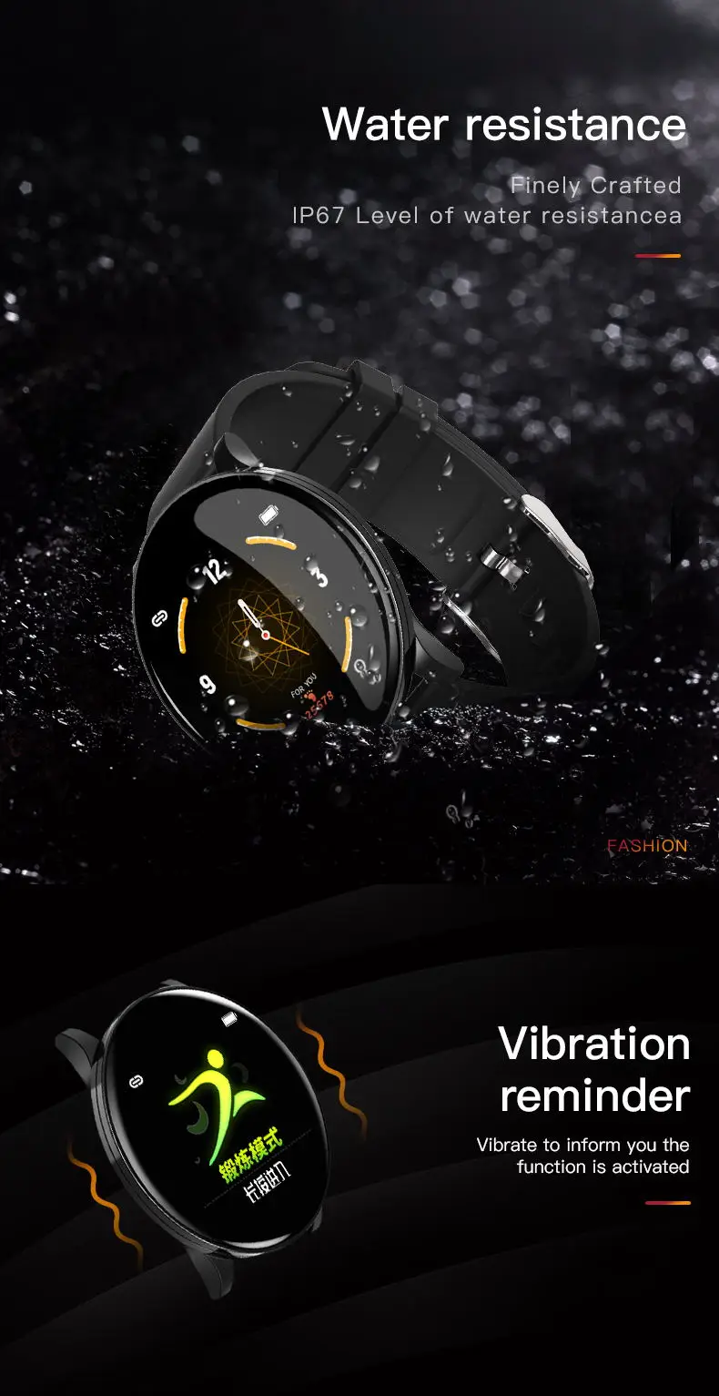 A8 Смарт часы сплав чехол Фитнес Бег шагомер калории трекер-сна для сердечного ритма IP67 Водонепроницаемый Спорт Smartwatch