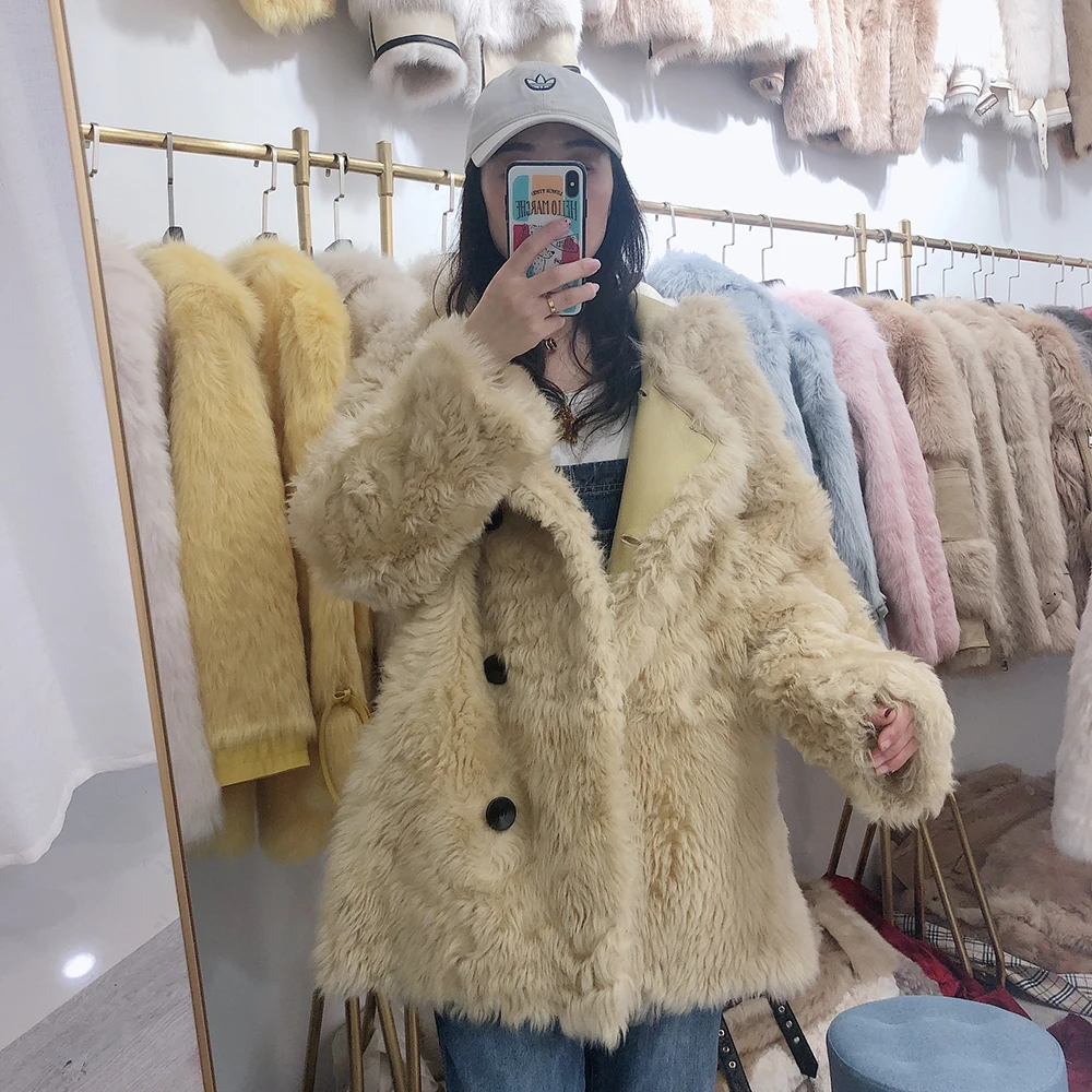Настоящее пальто с мехом в Тоскане, Женское зимнее роскошное модное стильное пальто оверсайз