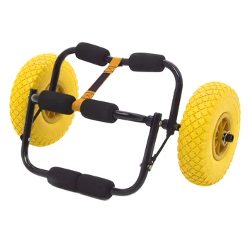 

2 Pieces 10" 0.88" Spare Puncture Proof Tire on Red Wheel for Kayak Trolley Sack Trucks/ Carrier/ Jockey Wheels