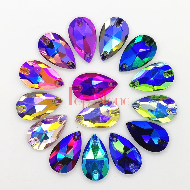 TopStone много цветов вышивка кристаллами стразы с плоской задней стороной камнями