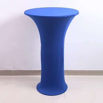 

5Pcs Cocktail Table Cover Coffee Bar Table Cloth Round Table Cover Spandex Stretch Wedding Tablecloth Hotel Party Event Decor
