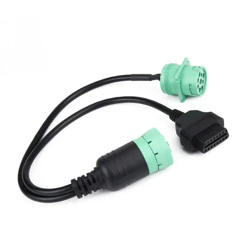 OBD 2 высокого Скорость удлинитель сплиттер Y-din-кабелем 9-контактный штыревой Женский до 16 Pin адаптер 19QD