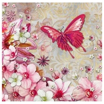 

Diamond Drawing Wall Decor Diamond Embroidery Diamond Drawing Needlework Rhinestones Flower Butterfly