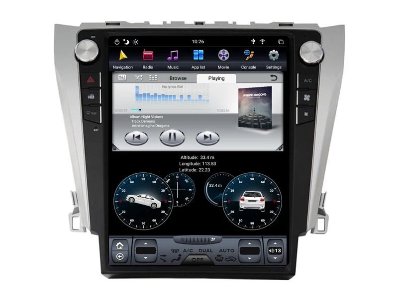 Китай хороший Tesla Android 8,1 навигация для TOYOTA CAMRY 2012- Bluetooth радио gps Мультимедиа PX6 процессор вертикальный экран