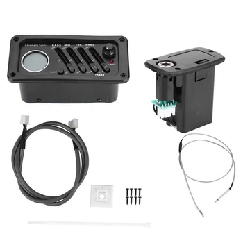 

NEW-EQ-7545T 4-Band Acoustic Guitar Built-In Piezo EQ Equalizer Pickup with LCD Tuner