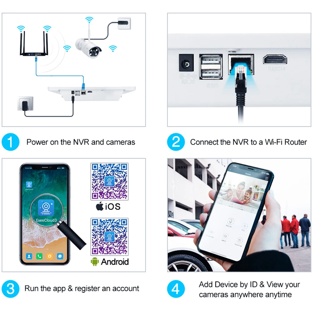 MISECU 3MP Wi Fi CCTV Системы 12 дюймовый монитор NVR видеонаблюдения Камера двухстороннее