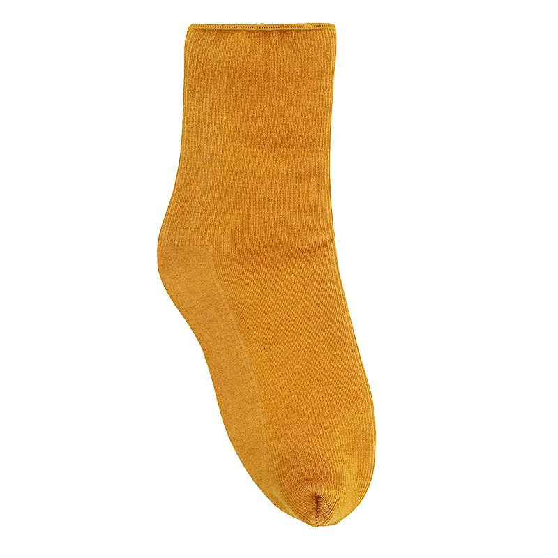 10 Color Wram Socks Women Anti-cashmere Thicken Solid Sox Casual Soft Cozy Sleeping Snow Female Socks Winter - Цвет: Цвет: желтый