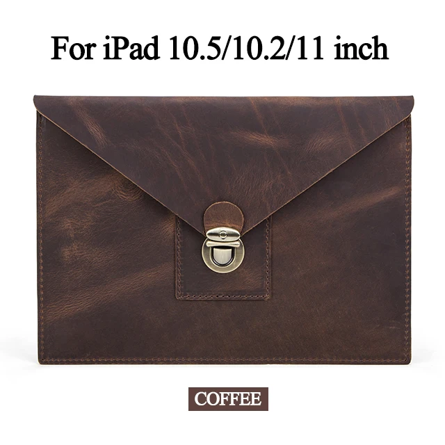 Ретро Натуральная кожа конверт Чехол для iPad Pro 10," Air 3 10,2" сумка для iPad Pro 1" чехол с держателем для рук - Цвет: For iPad Pro 10.5