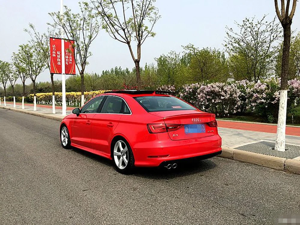 AITWATT Подходит для Audi A3 S3 Sedan- углеродное волокно задний спойлер багажник автомобиля крыло губы черный и белый спойлер для автомобиля