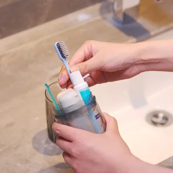 

Toothbrush Cup Portable Creative Travel Wash Cup Simple Restraint Cup Travel Suit Household Toothbrush Cup Toothbrush Hold