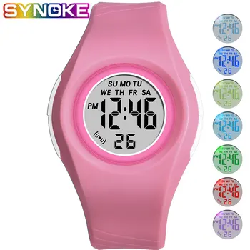 

SYNOKE Children Digital Watches Top Brand Sports Colorful Luminous Waterproof Wrist Watches Chronograph Alarm Kids Watches 2019