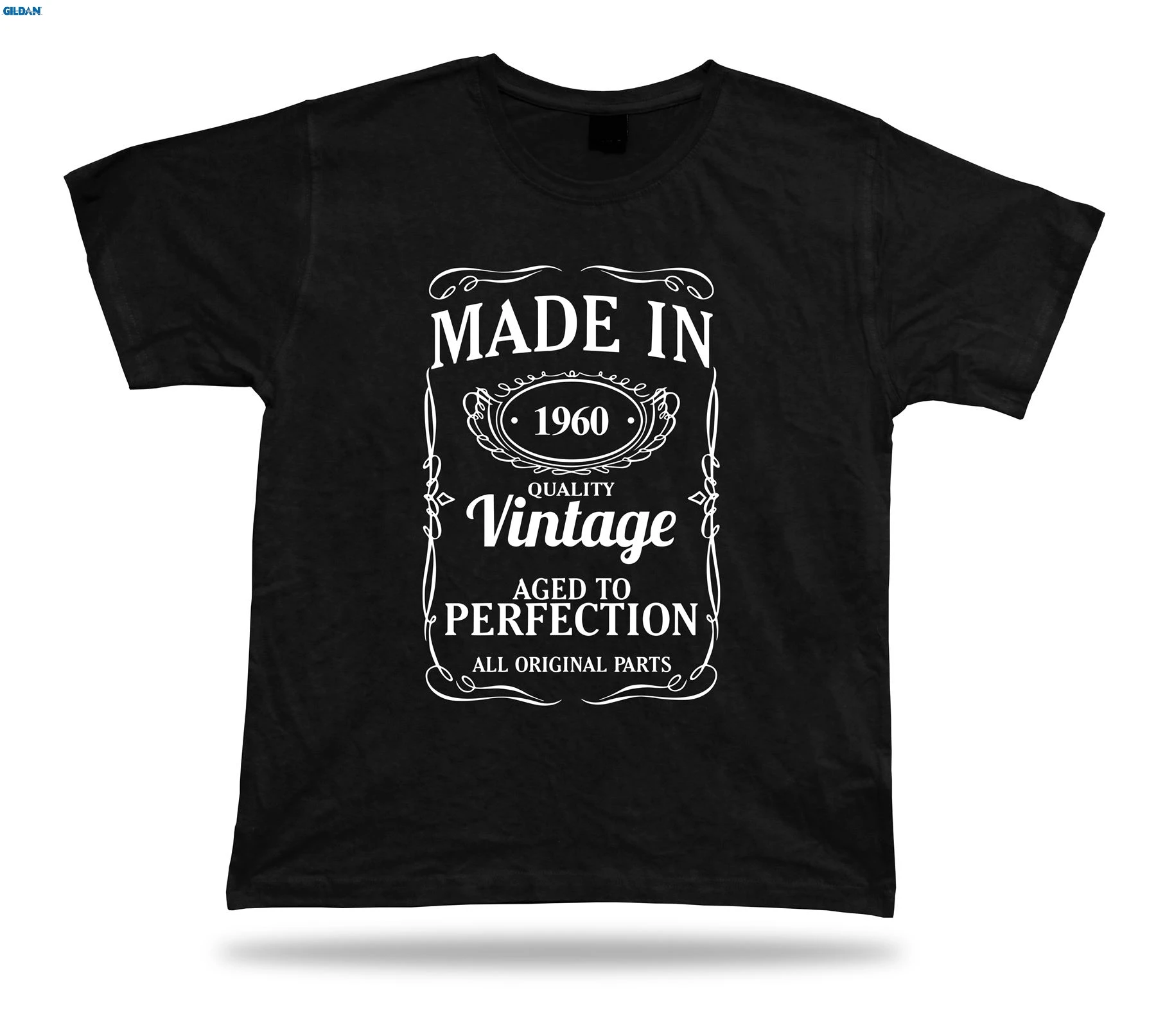 Printed T Shirt Tee Made In 1960 Happy Birthday Present Gift Idea Unisex T-Shirt Cotton Men Short Sleeve Shirts |