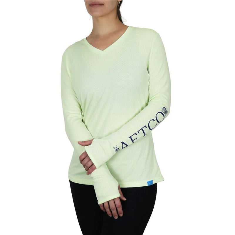 AF*CO Women Fishing T Shirt Performance Fishing LS Shirt UPF50 Quick Dry Clothes Sports Shirts USA Size S-XL