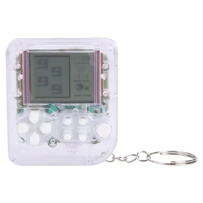 VKTECH Mini Retro Game Machine Childhood Memory LCD Console Keychain Handheld 26 in 1 Game Player Montessori Toys for Children