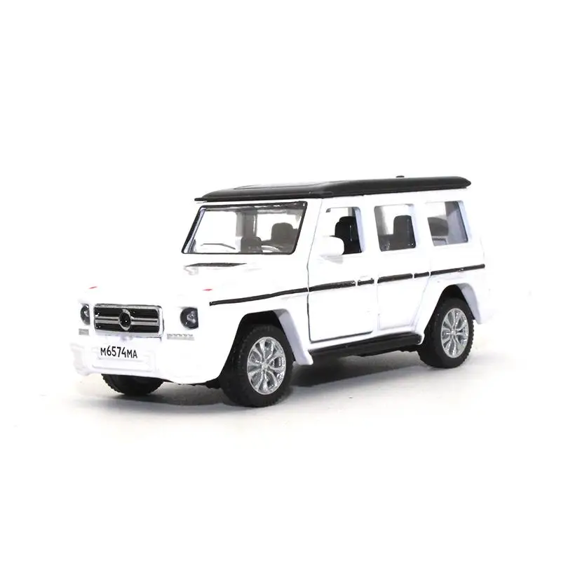1: 64 Benz G500 модель автомобиля SUV детские игрушки металлический материал Коллекция украшения игрушки модель автомобиля - Цвет: Белый