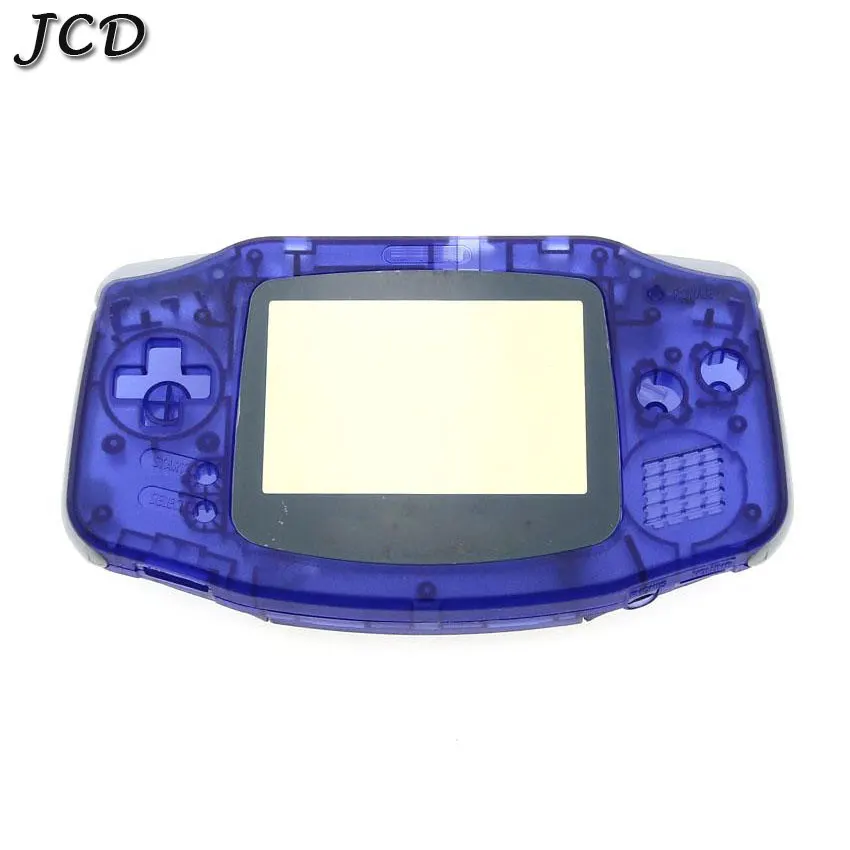 JCD DIY полный набор пластиковый корпус оболочка крышка чехол с объективом экрана, набор кнопок для GameBoy Advance Игровая приставка GBA - Цвет: clear blue