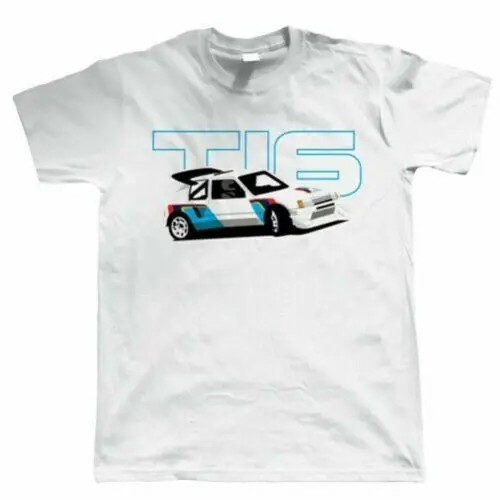 

205 T16 Classic Group B Rally Car T Shirt - Gift For Dad Birthday Unisex Racing Tee Size S-3Xl
